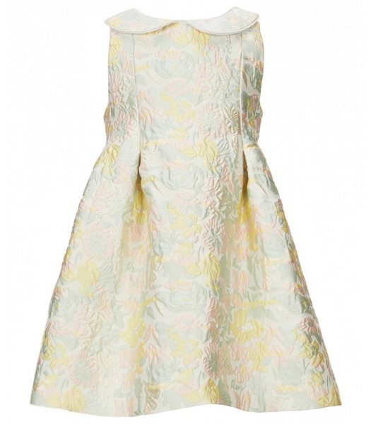Pippa & Julie Green/Yellow Multi Floral Print Jacquard Dress 